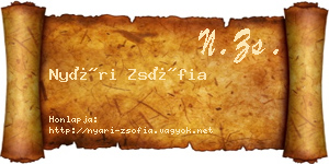 Nyári Zsófia névjegykártya