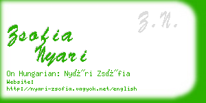 zsofia nyari business card